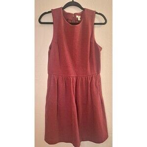 J. Crew Factory Womens M Daybreak Dress with Pockets in Maroon A line Sleeveless